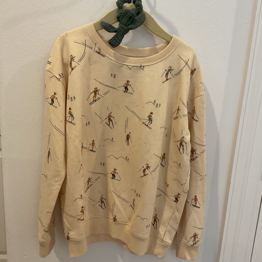 Rylee&Cru skier sweatshirt w/hair tie Size 8-9
